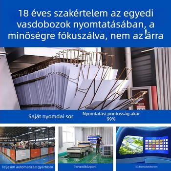 Személyre szabható fém teásdoboz, négyzetes formájú, logónyomtatás