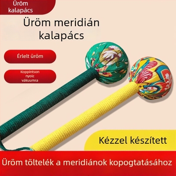 Kézzel készített mugwort masszírozó kalapács hátmasszázshoz, 26 cm, otthoni használatra, DIY
