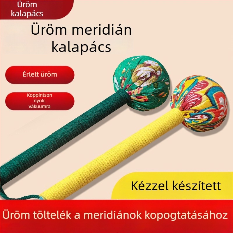 Kézzel készített mugwort masszírozó kalapács hátmasszázshoz, 26 cm, otthoni használatra, DIY