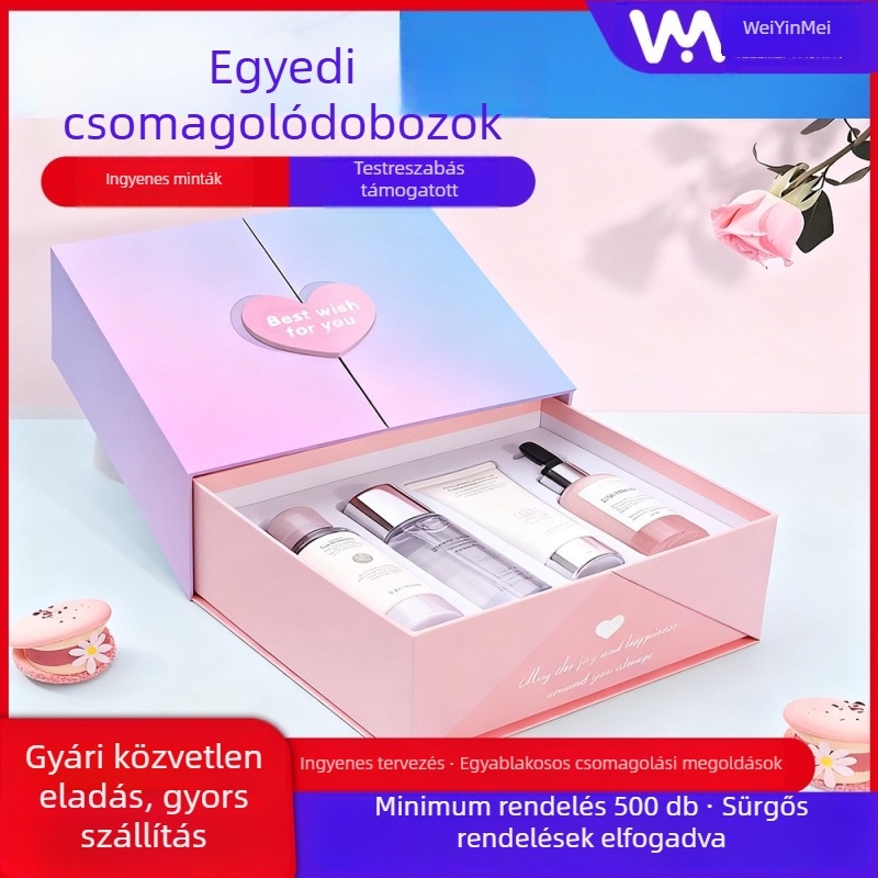 Egyedi kétszárnyú ajándékdoboz kerámia teás csomagoláshoz, ékszer- és kozmetikai csomagoláshoz, újévi ajándék