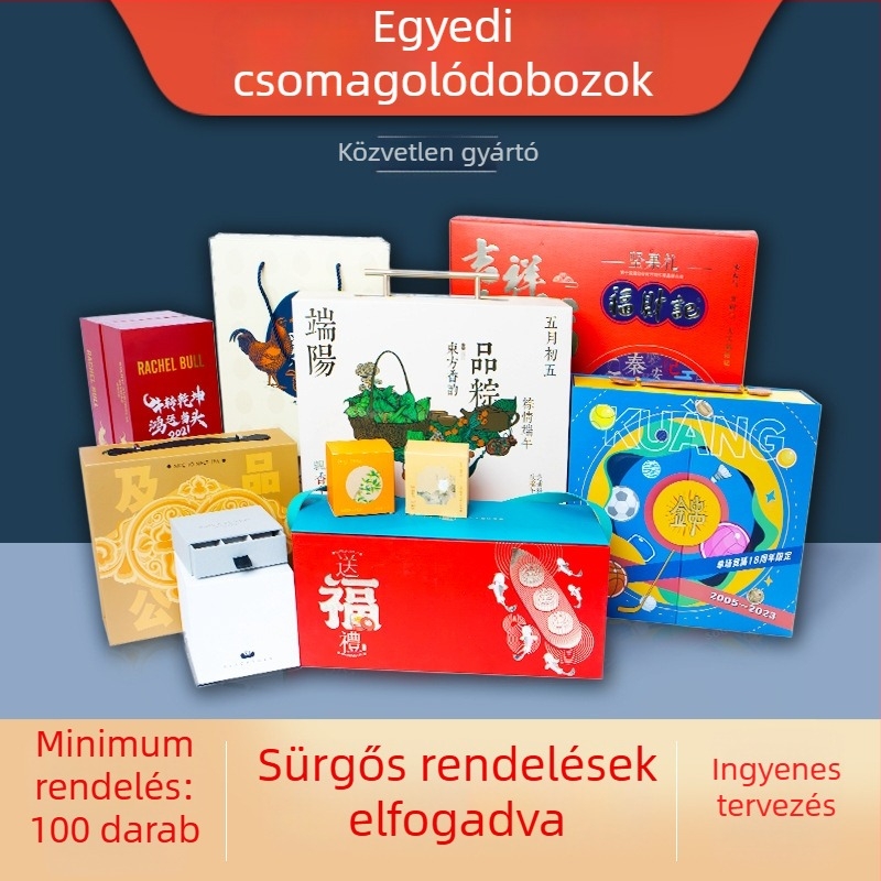 Személyre szabott teajándék doboz hajtogatható kartonból, fehér kartondoboz, színes nyomtatás, domborítás és forró nyomtatás