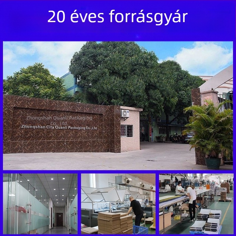 Egyedi kétszárnyú tea ajándékdoboz UV-hatású nyomtatással és ezüst logóval, EVA belső tálcával.