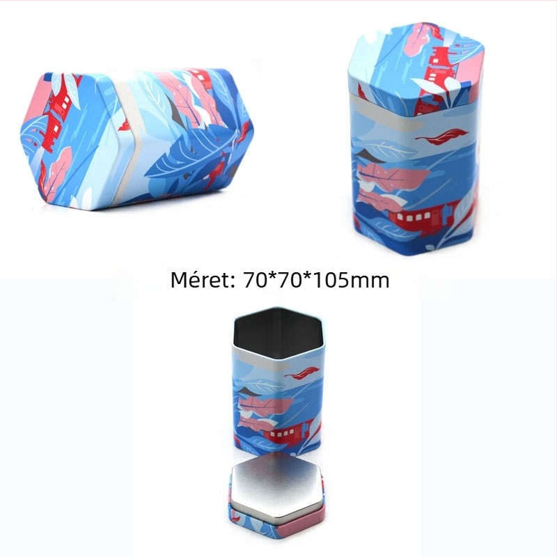 100 g fekete tea fémdoboz egyedi formájú