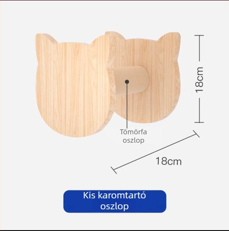 Falihoz szerelhető macskafa sisál karmolóval és fészek-stílusú fekhellyel