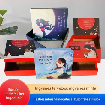 Rajzfilmfigurás édesség-doboz hullámkartonból, színes nyomtatással, fedél és alap