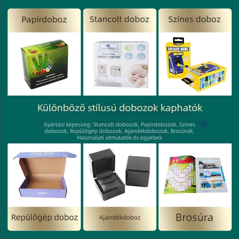 Személyre szabható, színes nyomtatású ajándékdoboza tea, gyümölcs és kozmetikumok számára aranyfólia nyomással kartonon