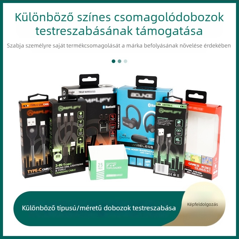 Személyre szabható, színes nyomtatású ajándékdoboza tea, gyümölcs és kozmetikumok számára aranyfólia nyomással kartonon