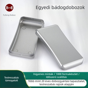 Hosszúkás fémdoboz kekszhez és teához, élelmiszer-tároló doboz UV nyomtatással, testreszabható méretek