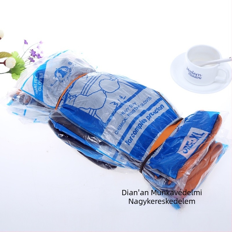 36 cm hosszú latex kesztyűk, hosszított és vastagított kivitelben, sav- és lúgállóak, fekete színűek, ipari felhasználás, kémiai védelem, kopásállóak és vízállóak