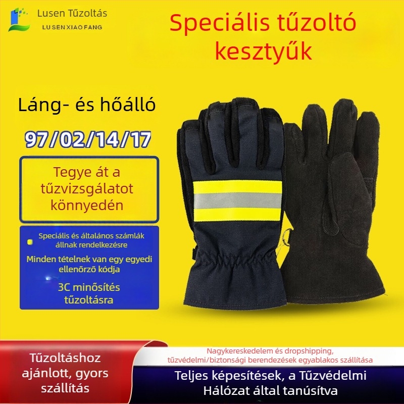 Tűzoltó kesztyűk tűzálló és hőszigetelt kivitelben