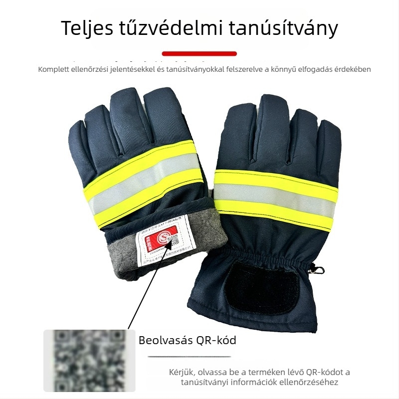 Tűzoltó kesztyűk tűzálló és hőszigetelt kivitelben