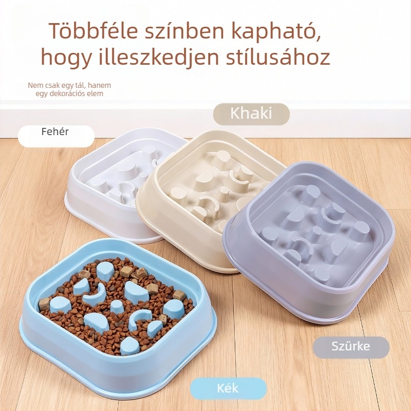 Kutyák számára lassú etető tál – anti-choke dizájn