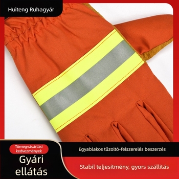 Aramid tűzvédő kesztyűk, lángálló és hőszigetelő, velúr bőrből