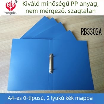 Ever Gain RB3302A A4 PP irattartó, O-gyűrűk, kétlyukú, kék