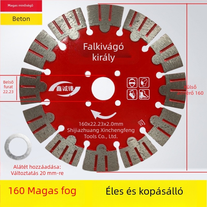Betonvágó penge falakhoz és hornyokhoz 125/156/160-165