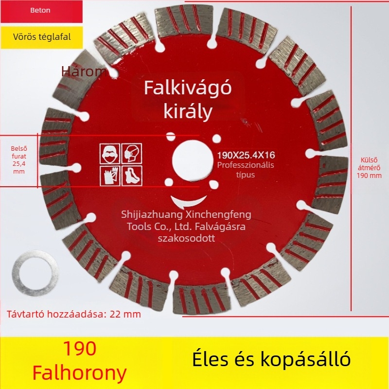Betonvágó penge falakhoz és hornyokhoz 125/156/160-165