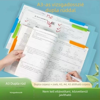 A3-as dupla fogóklipsz forgó rúddal – A3/A4 méretű dokumentumokhoz, iskolai írószerek