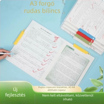 A3-as dupla fogóklipsz forgó rúddal – A3/A4 méretű dokumentumokhoz, iskolai írószerek