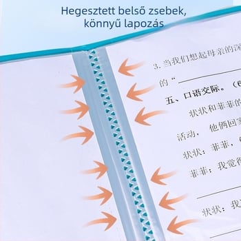 A4-es dokumentummappa és irattartó szervező diákoknak és irodai használatra