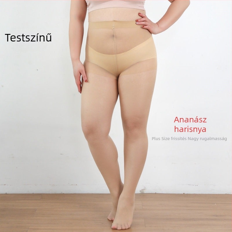 Nagy méretű nylon harisnya, ultra vékony, B betűs dizájn, párizsi elegancia