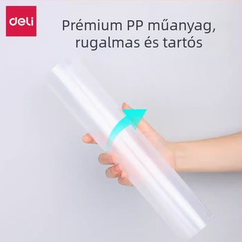 Deli 5706 L-típusú dokumentum mappa, műanyag dokumentumtartó, 1–10 oldal befogadására, 10 darabos készlet