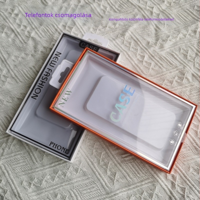 Átlátszó fedelű telefonvédő doboz iPhone-hoz – univerzális csomagoló doboz