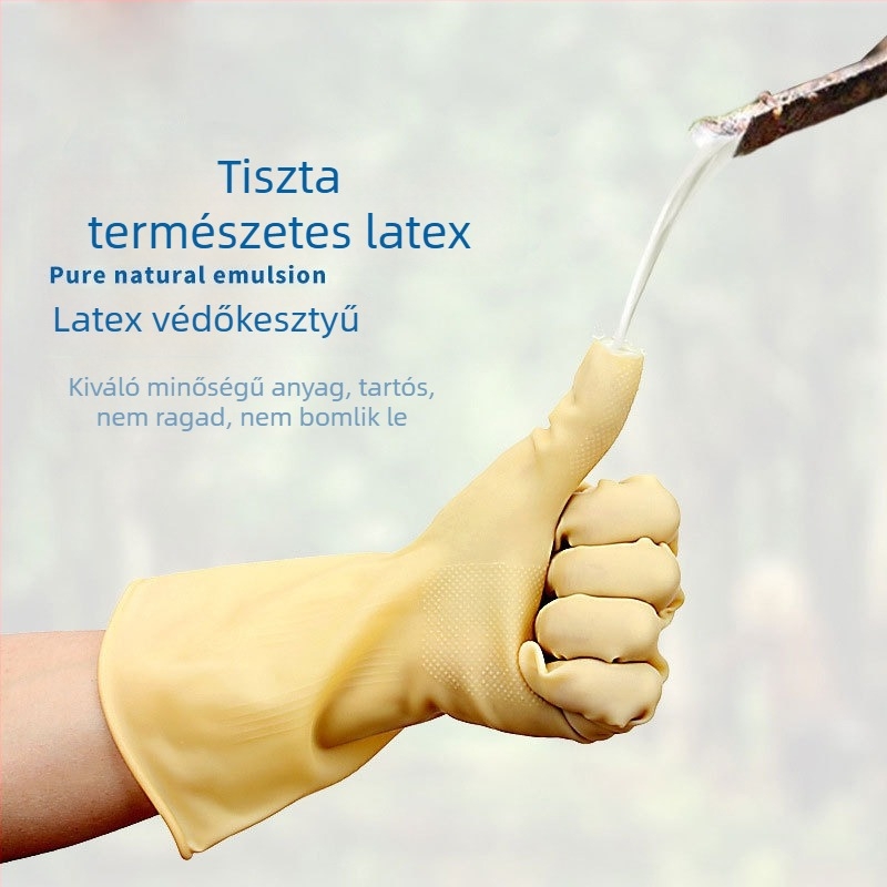 Baijiebang latex kesztyűk háztartási és konyhai használatra – hőállóak, sav- és lúgállóak, vastagított kivitel