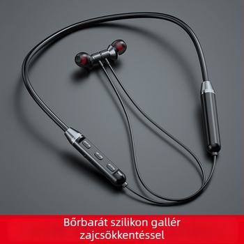 Nyakba akasztható valódi vezeték nélküli Bluetooth fülhallgató – sportos, in-ear, fém dizájn, IPX4, üzemidő 8 órán felül