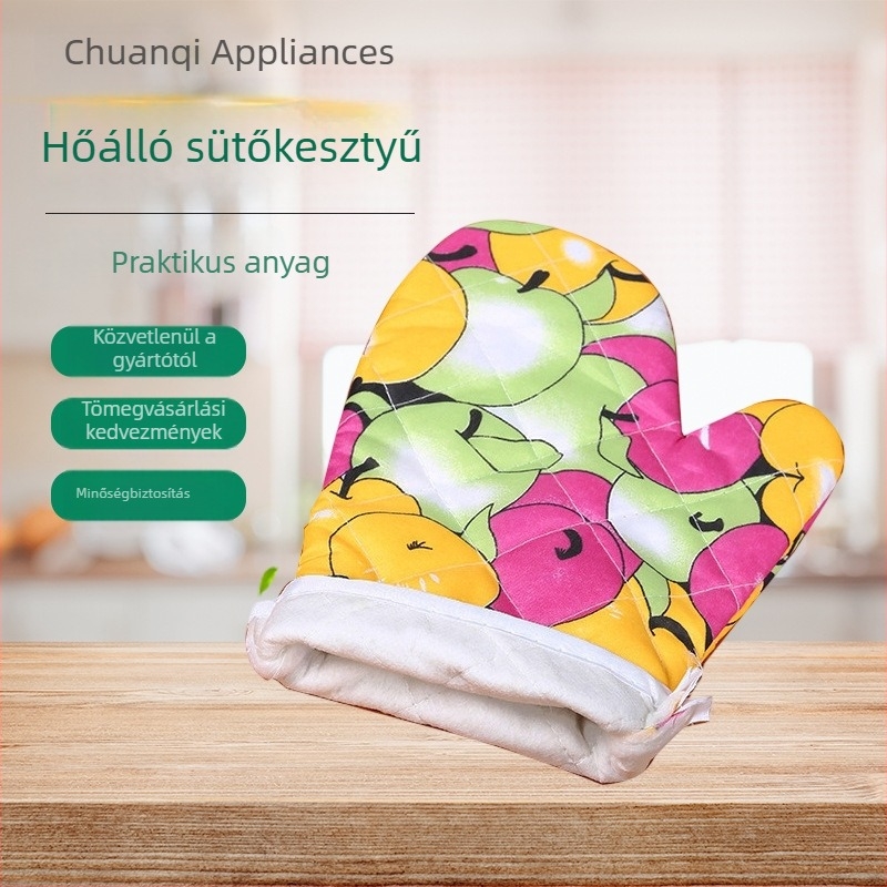 Vastagított hőálló konyhai kesztyűk sütőhöz és grillhez