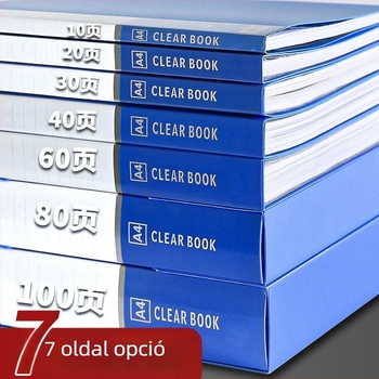 Kék A4-es többrétegű irattartó, átlátszó