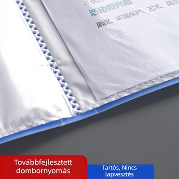 Kék A4-es többrétegű irattartó, átlátszó