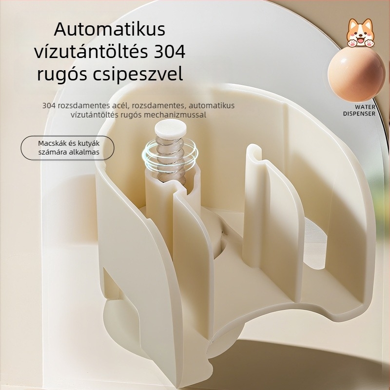 Kutyák és macskák számára lógó vízadagoló, lebegő víztál