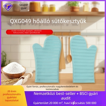 Szilikon sütőkesztyűk, hőálló, égésvédő, konyhai kesztyűk