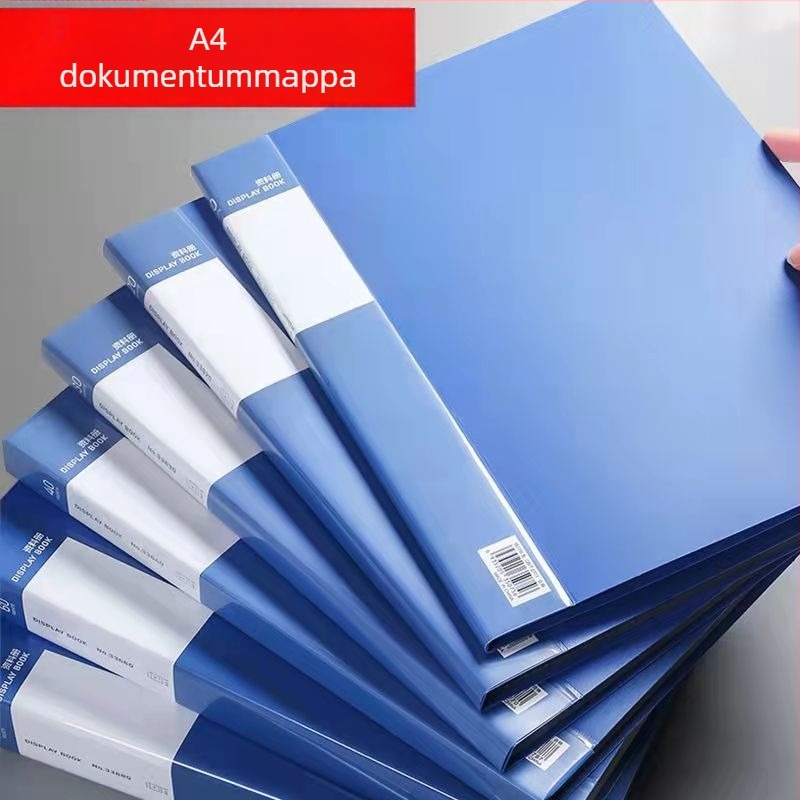 A4-es fájlmappa több rétegű átlátszó zsebekkel a dokumentumok és vizsgapapírok tárolására