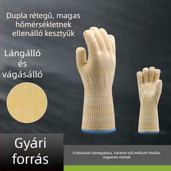 Aramid hőálló kesztyű BBQ-hoz, sütőhöz és mikróhoz – égési sérülések elleni védelem, hőszigetelés, tűzálló, vágásálló