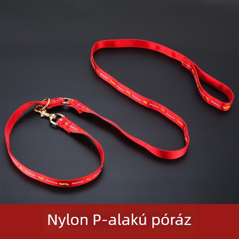 Nylon kutyapóráz közepes és nagytestű kutyáknak, háromszínű dizájn