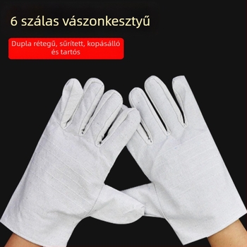 Két réteg vászonból készült védőkesztyű teljes belső béléssel, vastagított, kopásálló és hőszigetelő
