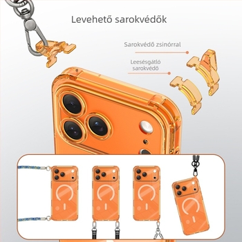 Az iPhone 17 Pro Maxhoz készült mágneses, cserélhető négy sarkú tokkal – teljes védelem, akril