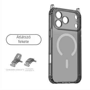 Az iPhone 17 Pro Maxhoz készült mágneses, cserélhető négy sarkú tokkal – teljes védelem, akril