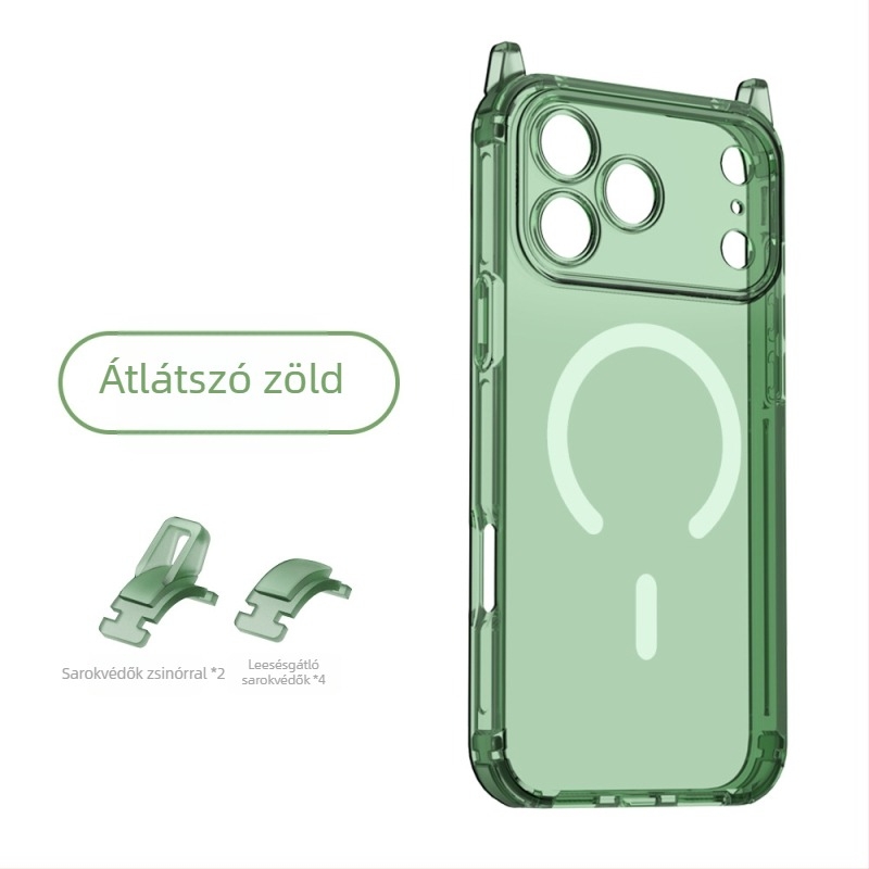 Az iPhone 17 Pro Maxhoz készült mágneses, cserélhető négy sarkú tokkal – teljes védelem, akril