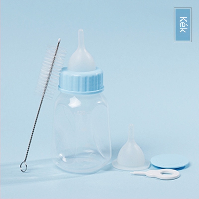 Youfan etetőüveg macskáknak és kutyáknak, 120 ml, PP test, cserélhető szilikon etetőbimbó