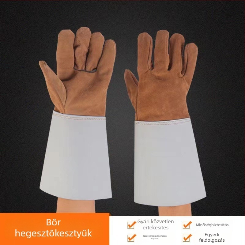 Hosszú bőr hegesztő kesztyűk