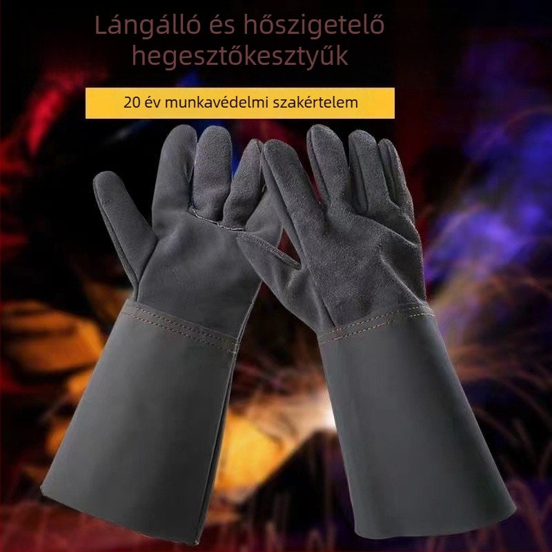Hosszú bőr hegesztő kesztyűk