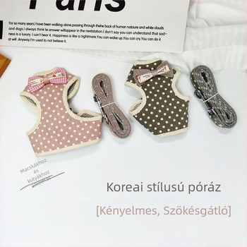 Kis méretű kutya mellényhám és macska póráz