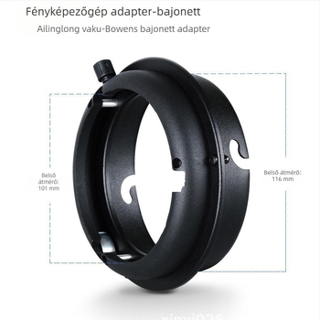 Baorong stúdiólámpa bajonet adapterlemez, kompatibilis az Ailinglong villanófényével, matt fém felület