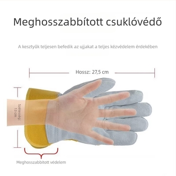 Starworking félbőr hegesztő kesztyűk, kopásálló marhabőrből, 1 pár, modell XGS-P1