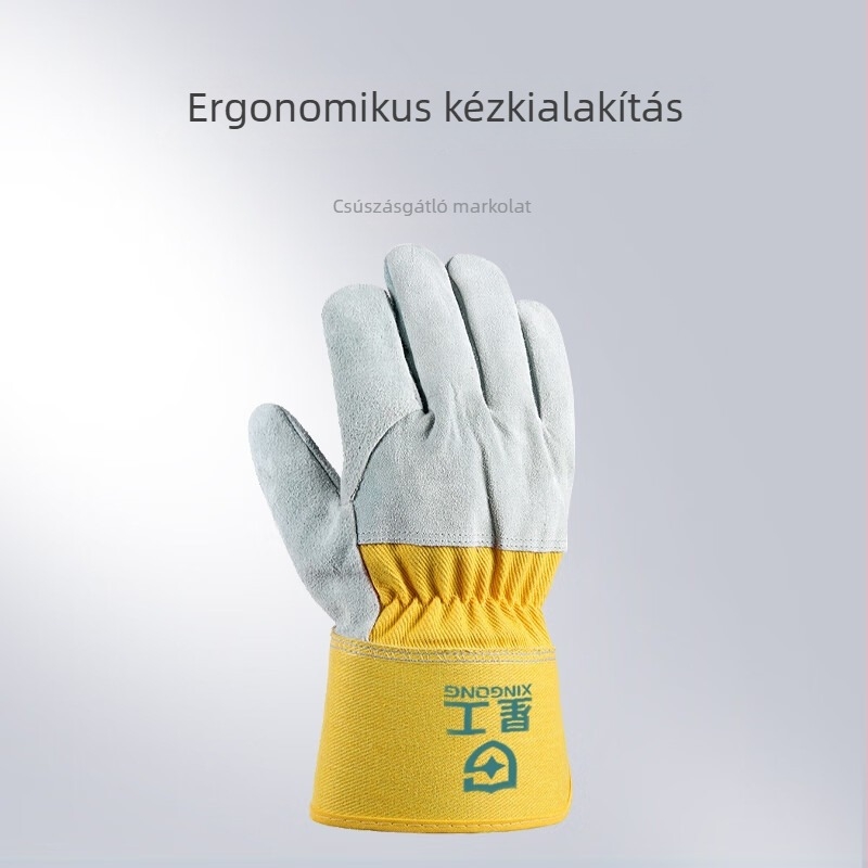 Starworking félbőr hegesztő kesztyűk, kopásálló marhabőrből, 1 pár, modell XGS-P1