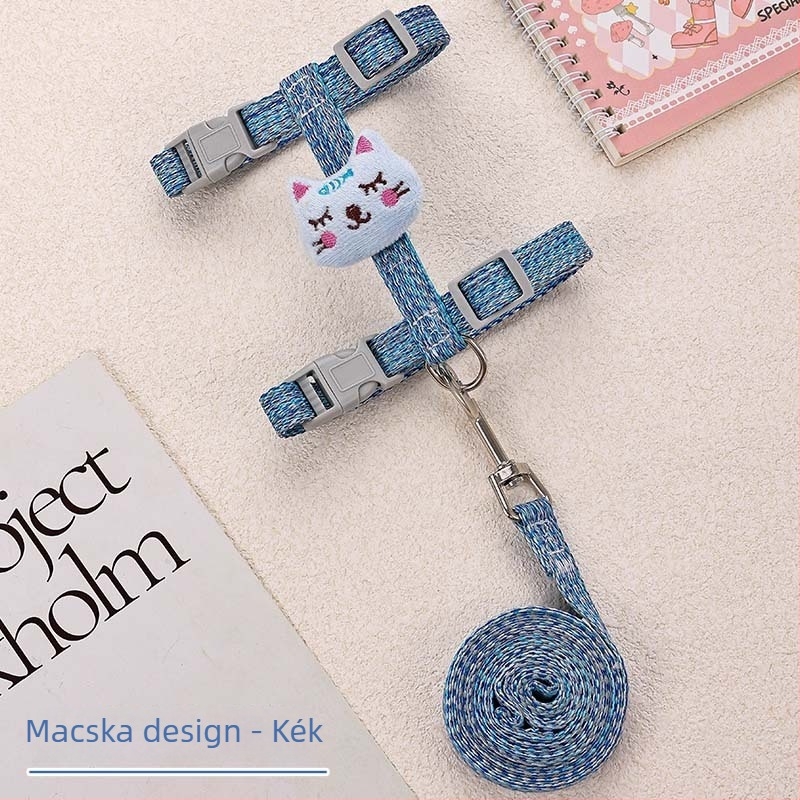 Mellény-stílusú kutyahám és póráz kisméretű kutyáknak, kölyköknek és macskáknak
