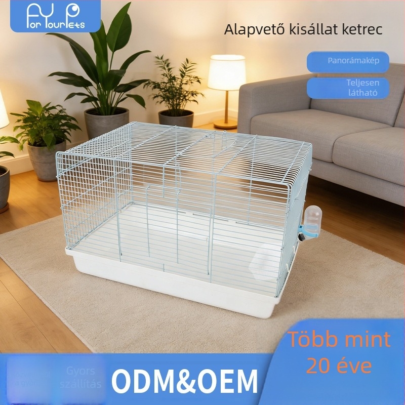 Alapvető hörcsög ketrec arany hörcsög fészekkel, belső használatra minden évszakban, minimalist stílus.