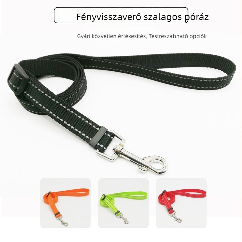 Visszaverő háziállatpóráz kutyáknak és macskáknak, éjszakai sétához